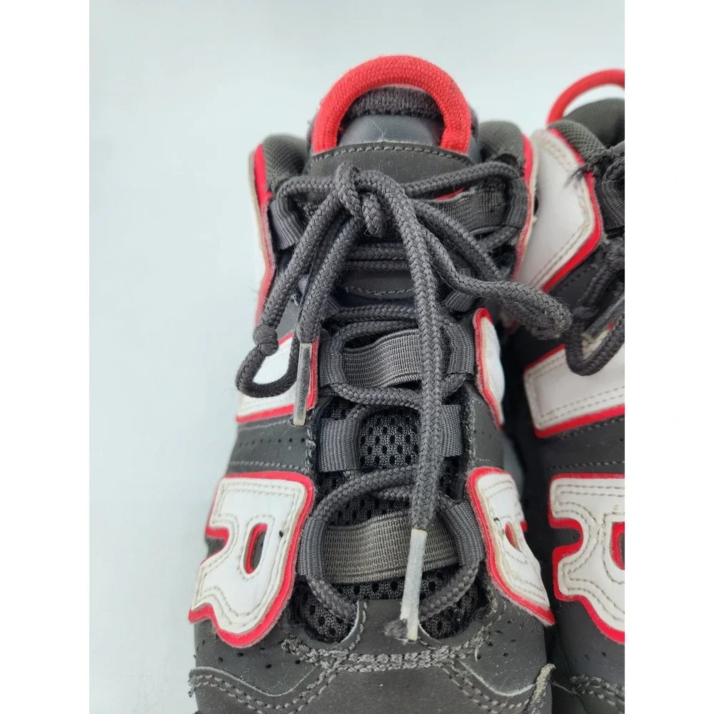 Nike Air More Uptempo Youth 2.5Y Black White Red DH9723-200 Basketball Shoes